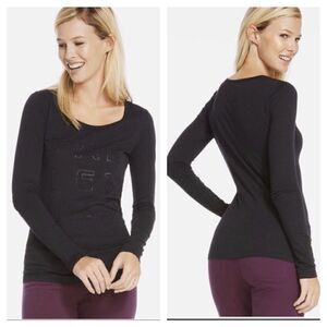 Fabletics Scoop Long Sleeve Logo Tee II Top